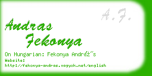 andras fekonya business card